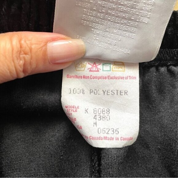 Vintage Black Crushed Velvet Maxi Long Skirt - Medium - Picture 5 of 7